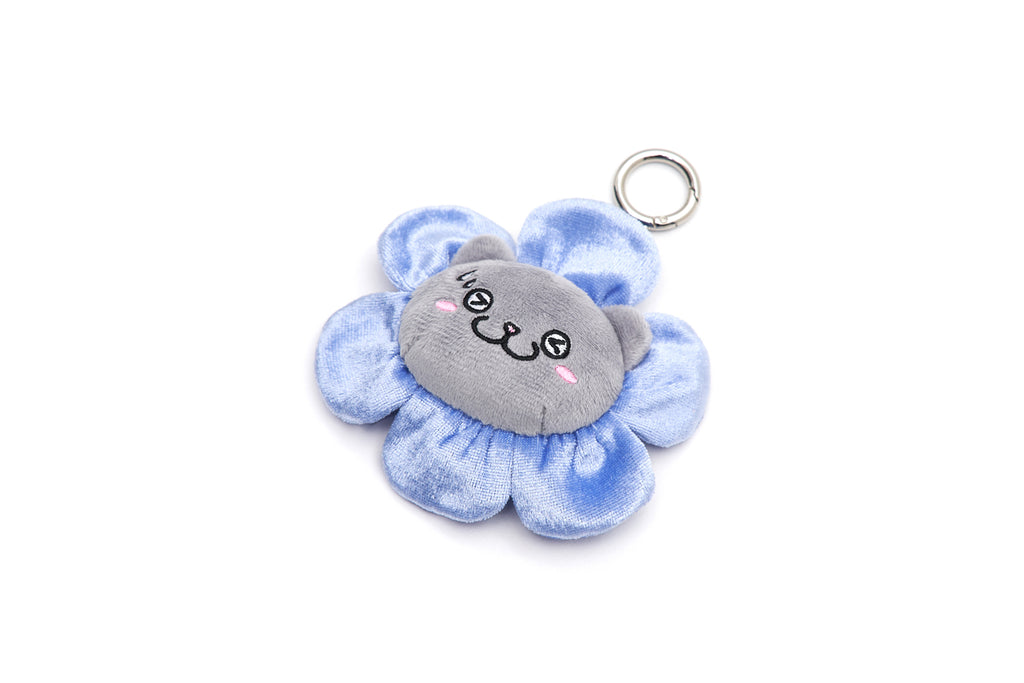 CATXMAN FLOWER KEYRING IN BLUE
