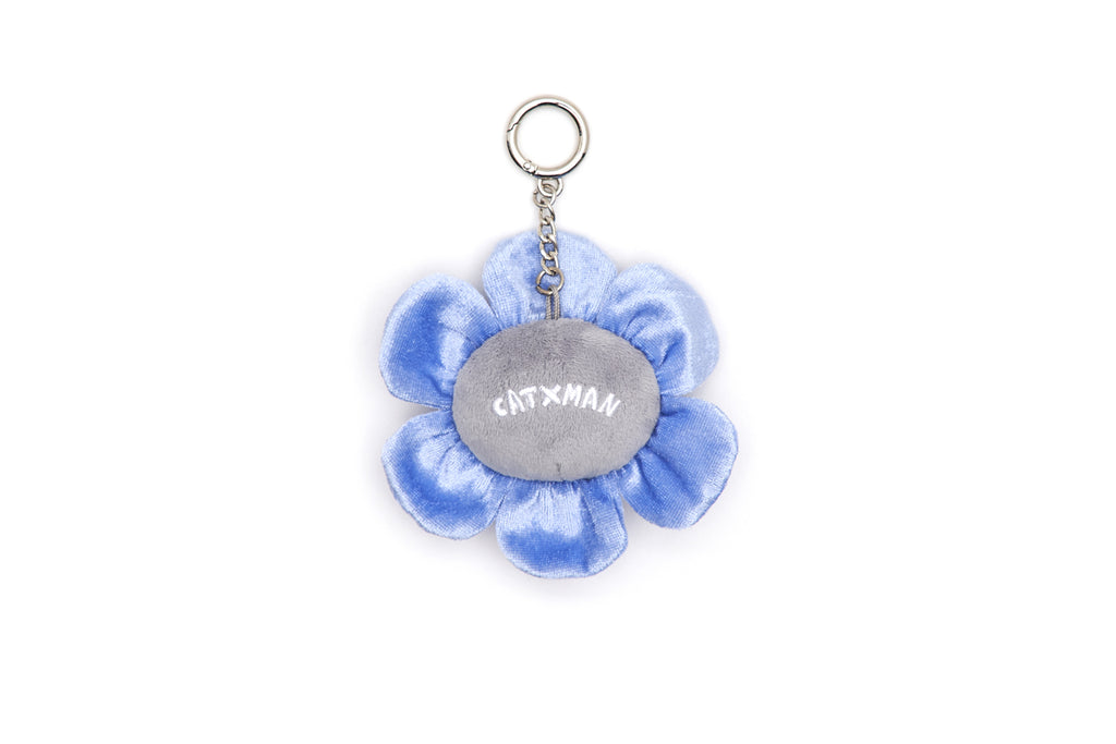CATXMAN FLOWER KEYRING IN BLUE