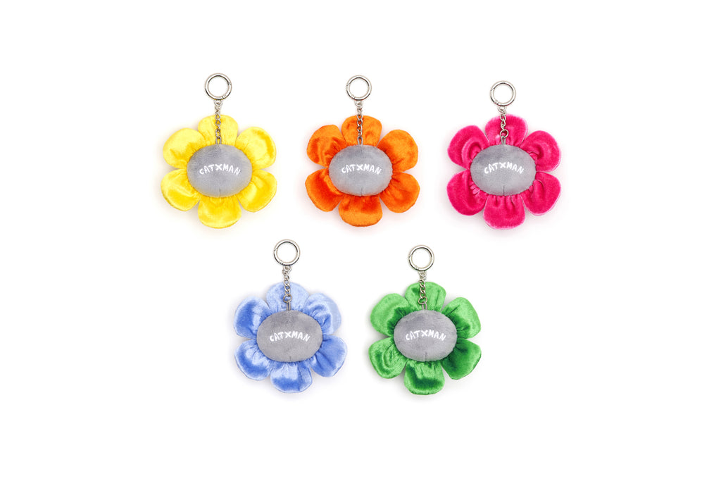 CATXMAN FLOWER KEYRING IN BLUE
