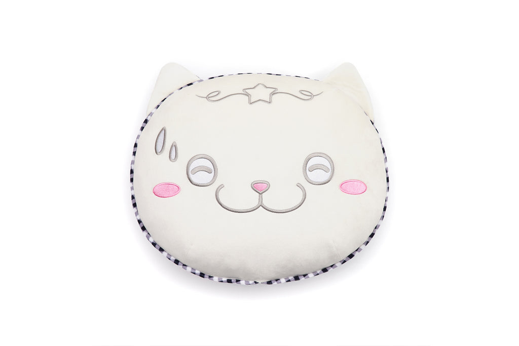 CATXMAN HEAD CUSHION IN ANGEL AND DEVIL