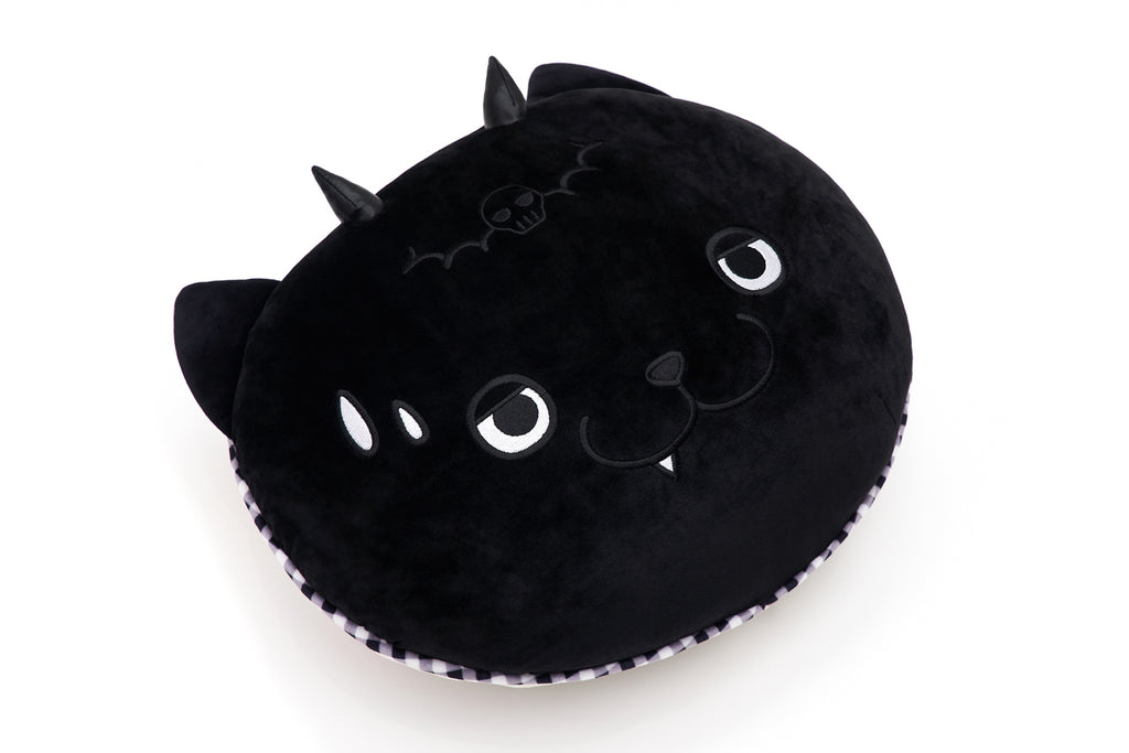 CATXMAN HEAD CUSHION IN ANGEL AND DEVIL