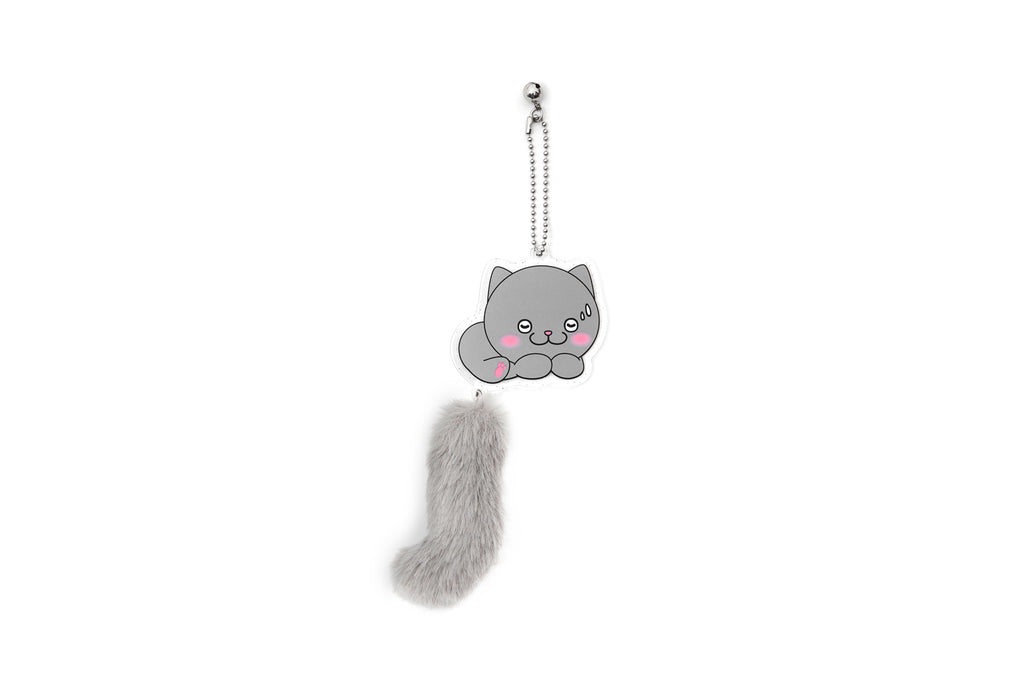 CATXMAN ACRYLIC KEY HOLDER WITH PLUSH TAIL