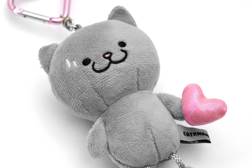 CATXMAN DOT EYES SWINGING LEGS PLUSH KEYCHAIN
