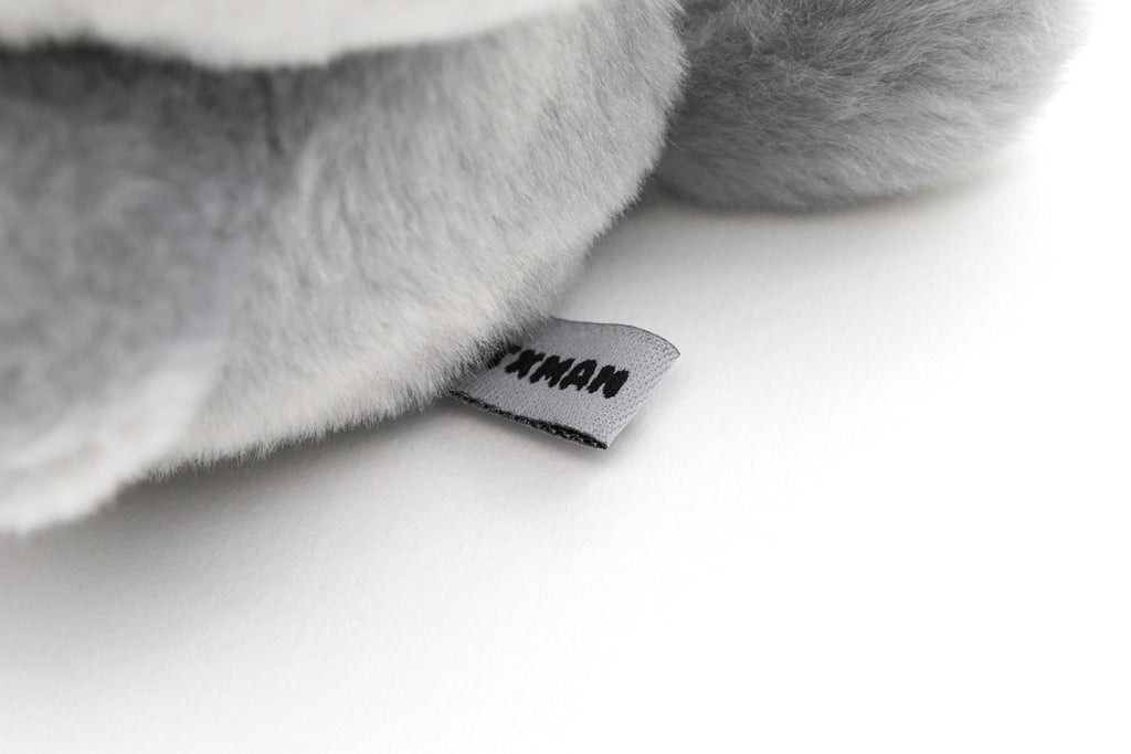 CATXMAN SMALL PLUSH WITH GREY TWEED BOW