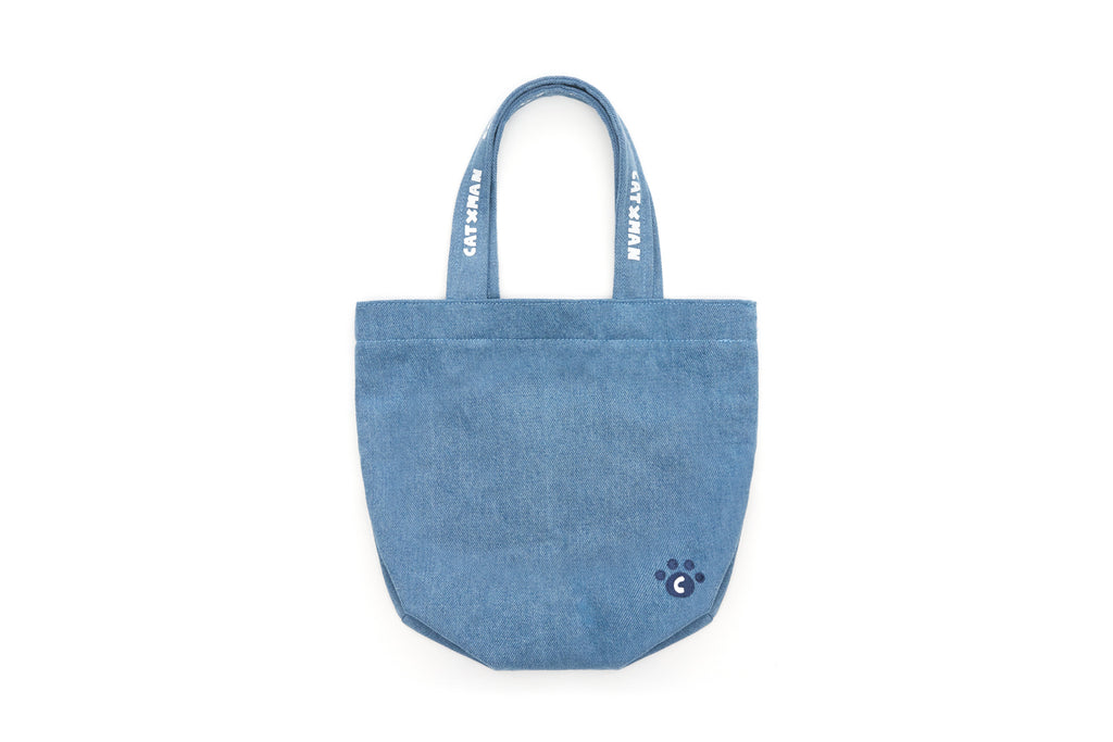 CATXMAN DENIM FLOWER TOTE BAG
