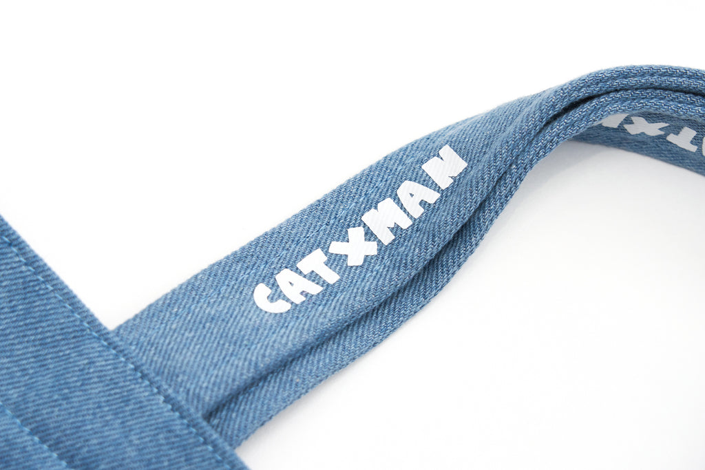 CATXMAN DENIM FLOWER TOTE BAG