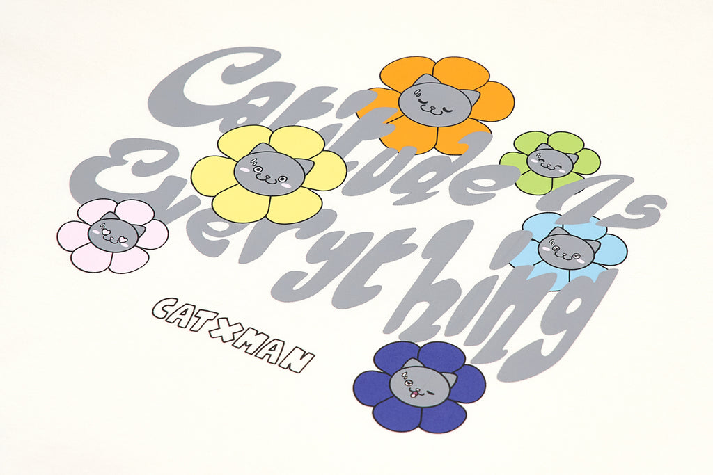 CATXMAN FLOWERS CATITUDE CREW NECK TEE