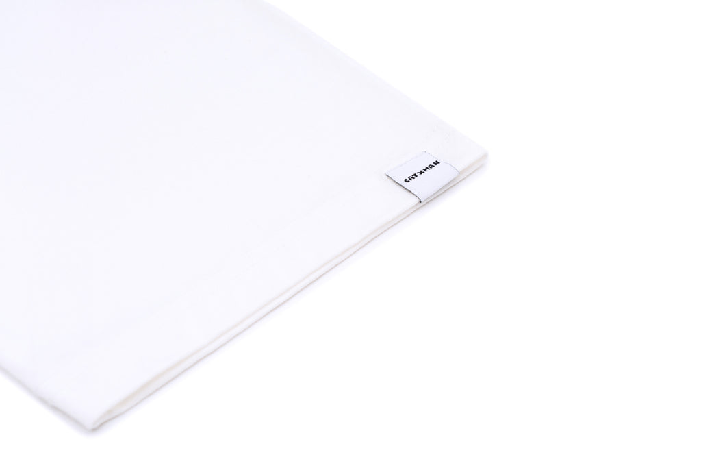 CATXMAN DOT EYES WHITE CREW NECK TEE