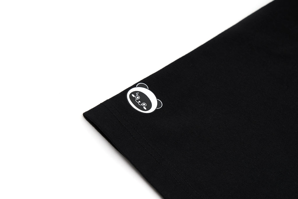 CATXMAN PANDA COSTUME BLACK CREW NECK TEE