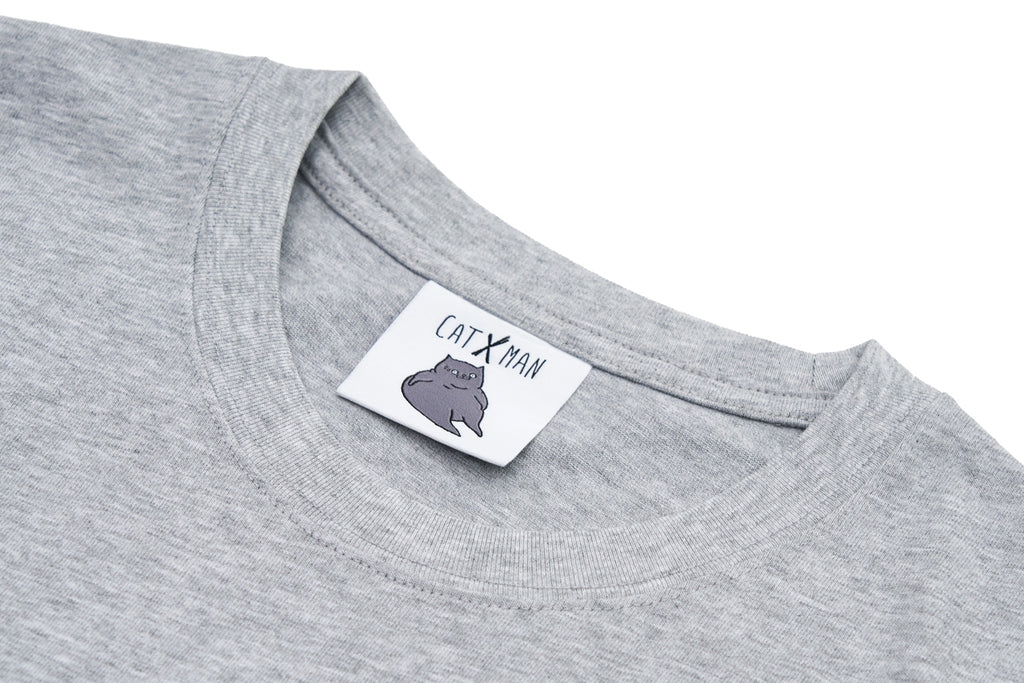 CATXMAN DENIM COSTUME GREY CREW NECK TEE